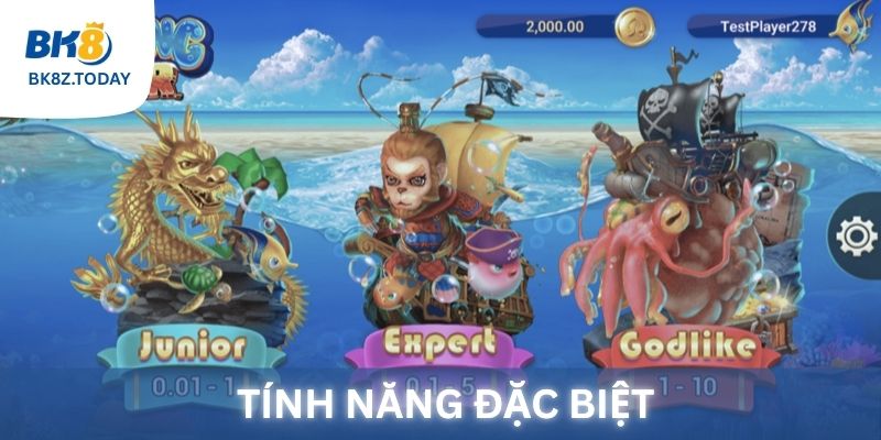 Các tính năng đặc biệt trong game Fishing War