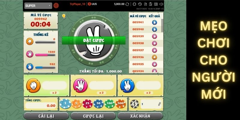 Mẹo chơi Oẳn Tù Tì 3D dành cho người mới